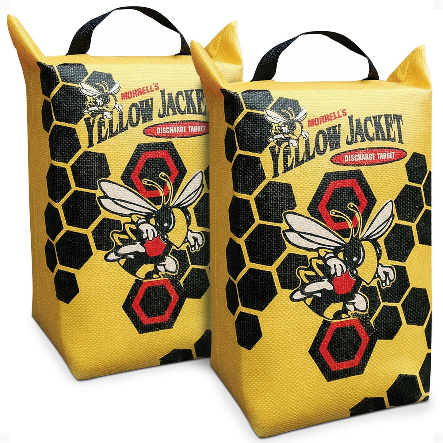 Morrell Yellow Jacket Weather Resistant Portable Final Shot Hunting Compound Crossbow Discharge Archery Bag Target w/Carry Handle, Yellow (2 Pack)