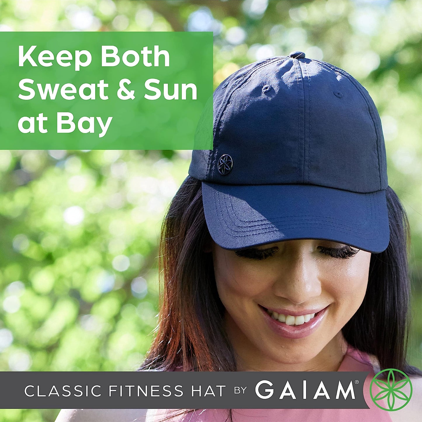 Gaiam Womens Classic Fitness Hat Baseball Cap, Black