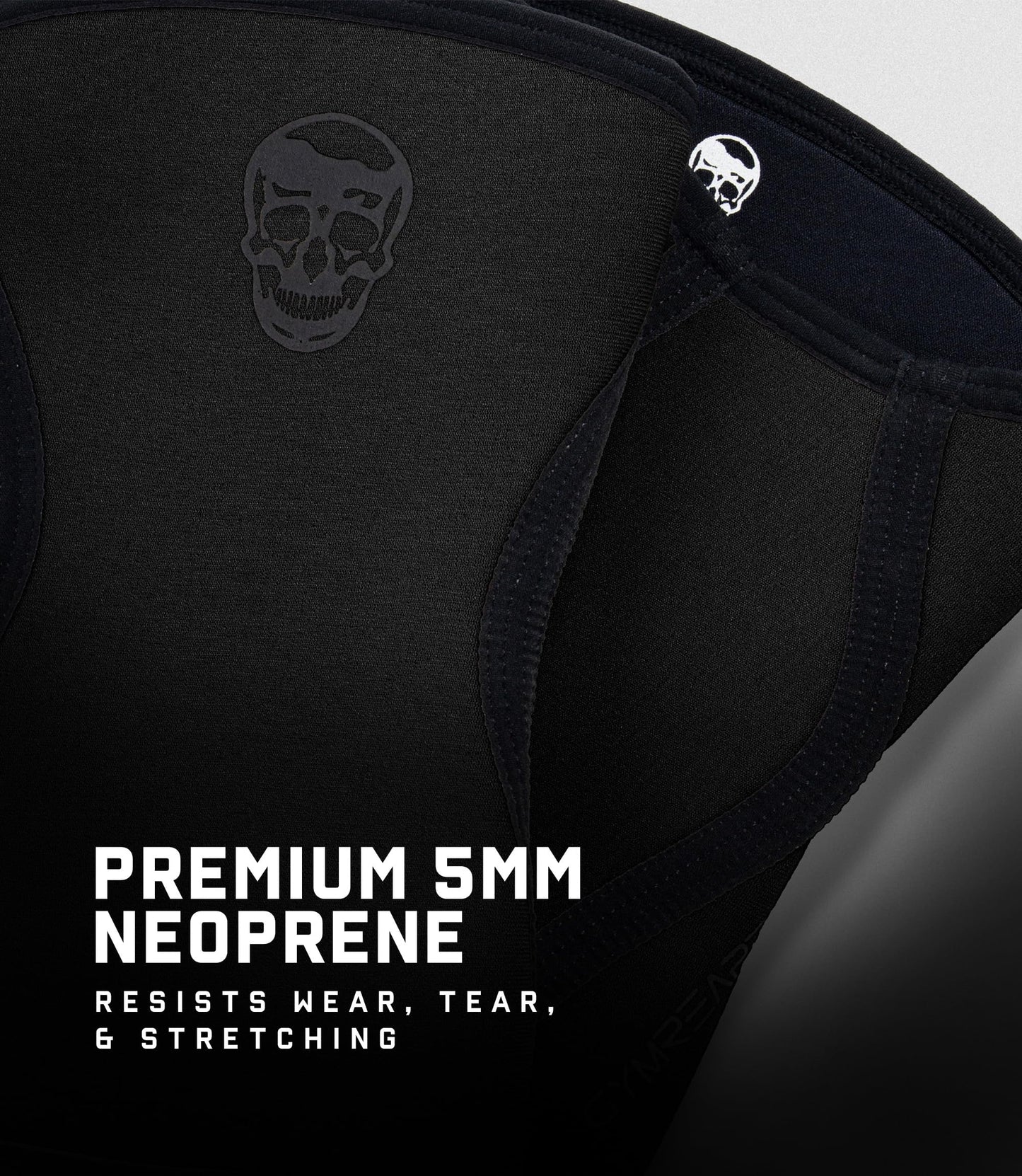 Gymreapers 5MM Knee Sleeves for Weightlifting, Squats, Powerlifting, and Functional Training – Compression Knee Support for Men & Women – Joint Protection & Recovery – Pair (Black/Black, Large)