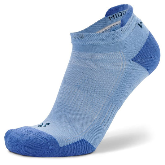 Balega Unisex Adult Hidden Contour Upcycled Impact Resistance/Cushioning Performance No Show Athletic Running Socks (1 Pair), Blue, Large