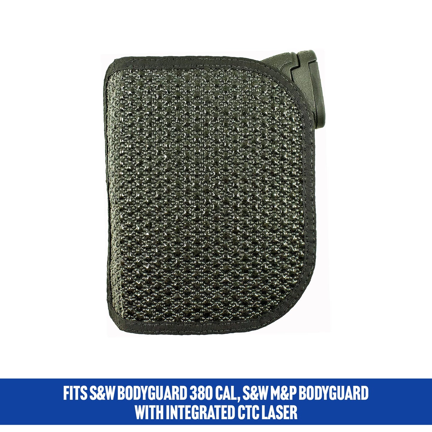 DeSantis Superfly Pocket Holster - Concealed Carry, Fits the S&W BODYGUARD 380CAL, S&W M&P BODYGUARD WITH CRIMSON TRACE LASER - Ambidextrous, Black