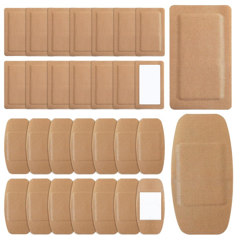 30 Pcs Extra Large Adhesive Bandages 6" x 3" and 5" x 3", Large Adhesive Bandage with Non-Stick Pads, Breathable Fabric Large Bandages for Wound Care, Latex-Free, Individually Wrapped (5*3in+6*3in)