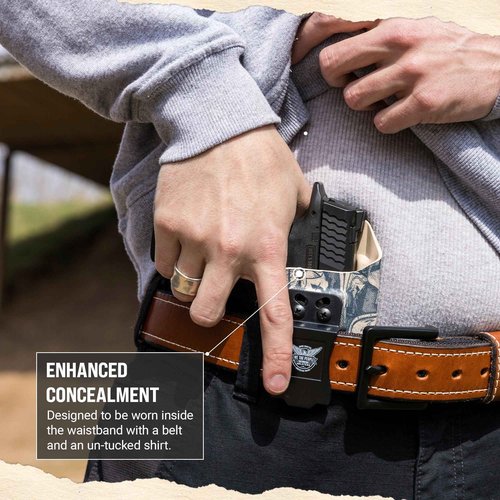 We The People Holsters - Tan Camo - Right Hand - IWB Holster Compatible with Smith & Wesson M&P 10MM/45 M2.0 4.6" Full Size
