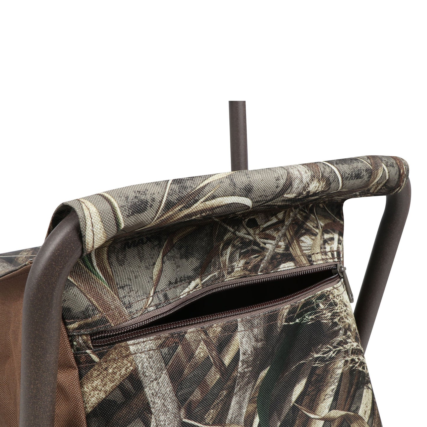 PORTAL Folding Seat, Lightweight Backrest Stool Hunting Fishing Chair with Storage Pocket for Camping, Hiking, Beach, Picnic, Support Up to 225 lbs, Camouflage