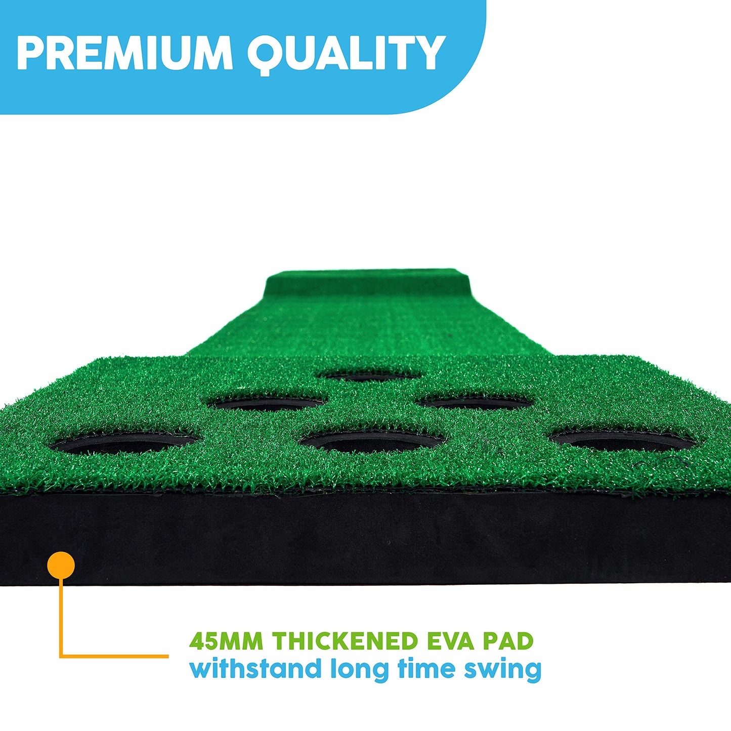MD Sports Big Sky Pong Golf Putting Mat Game with 12 Cup Covers - Portable Outdoor Putting Green with Non-Slip Bottom for Tailgating, Backyard Parties, Beach - Outdoor Games for Adults and Family