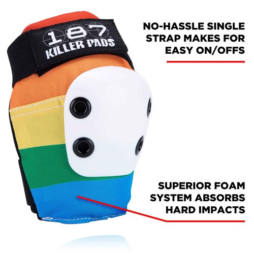 187 KILLER PADS Triple Eight -SLIM ELBOW - M (RAINBOW) (ESMA872)