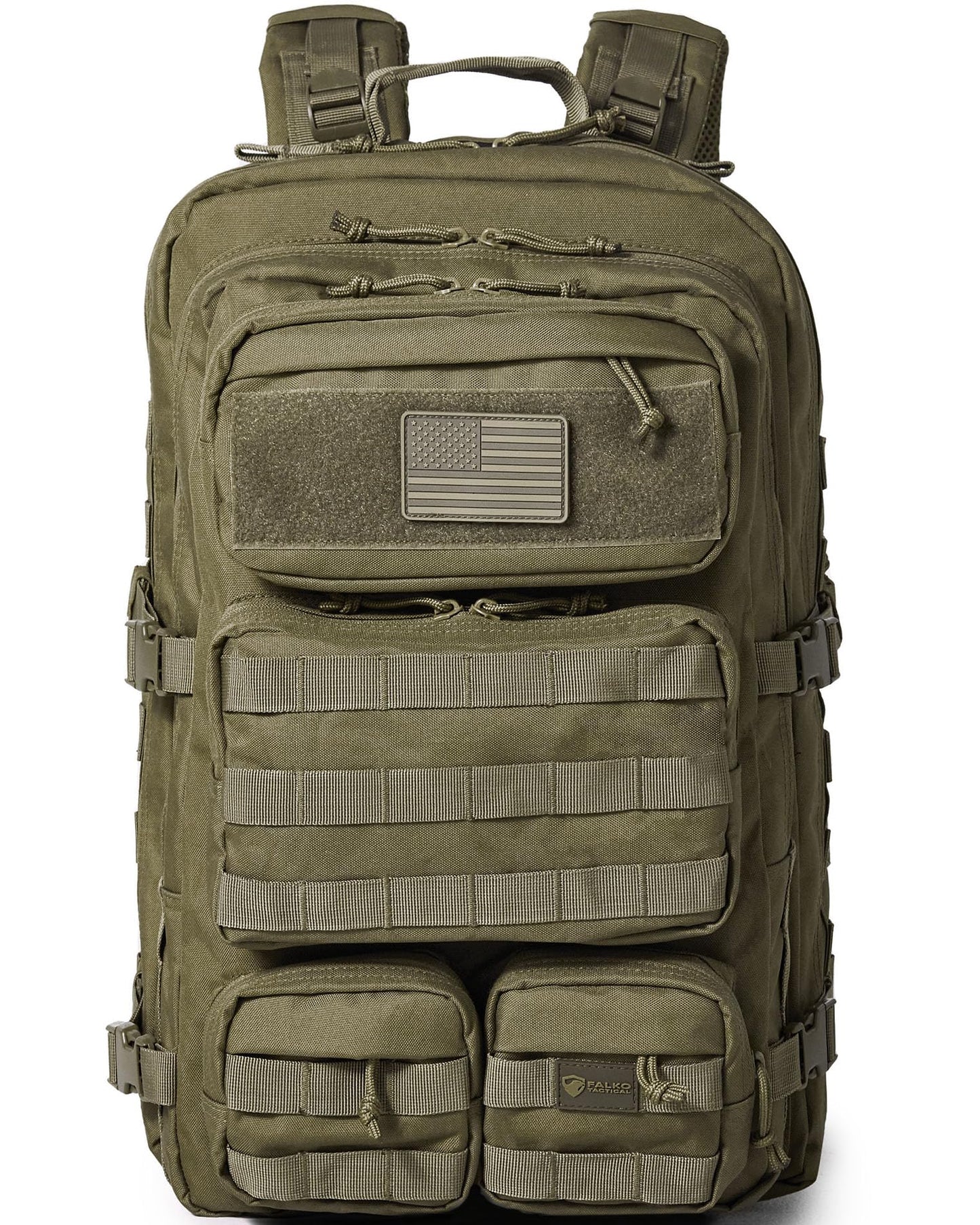 Falko Tactical Backpack 50L, 2.4x Stronger, Military Backpack, Heavy Duty Molle Large Backpack, Work, Outdoors