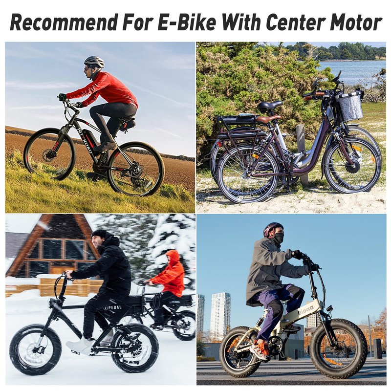 E-bike Hydraulic Brake 2-Pin Power-off Connector 2-Pistons E-Bike Electric Power-Off Hydraulic Rear Brake with 160mm 6 bolts Disc Rotor, Hydraulic Disc Brake Caliper Lever for e-Bike, Fat Bike