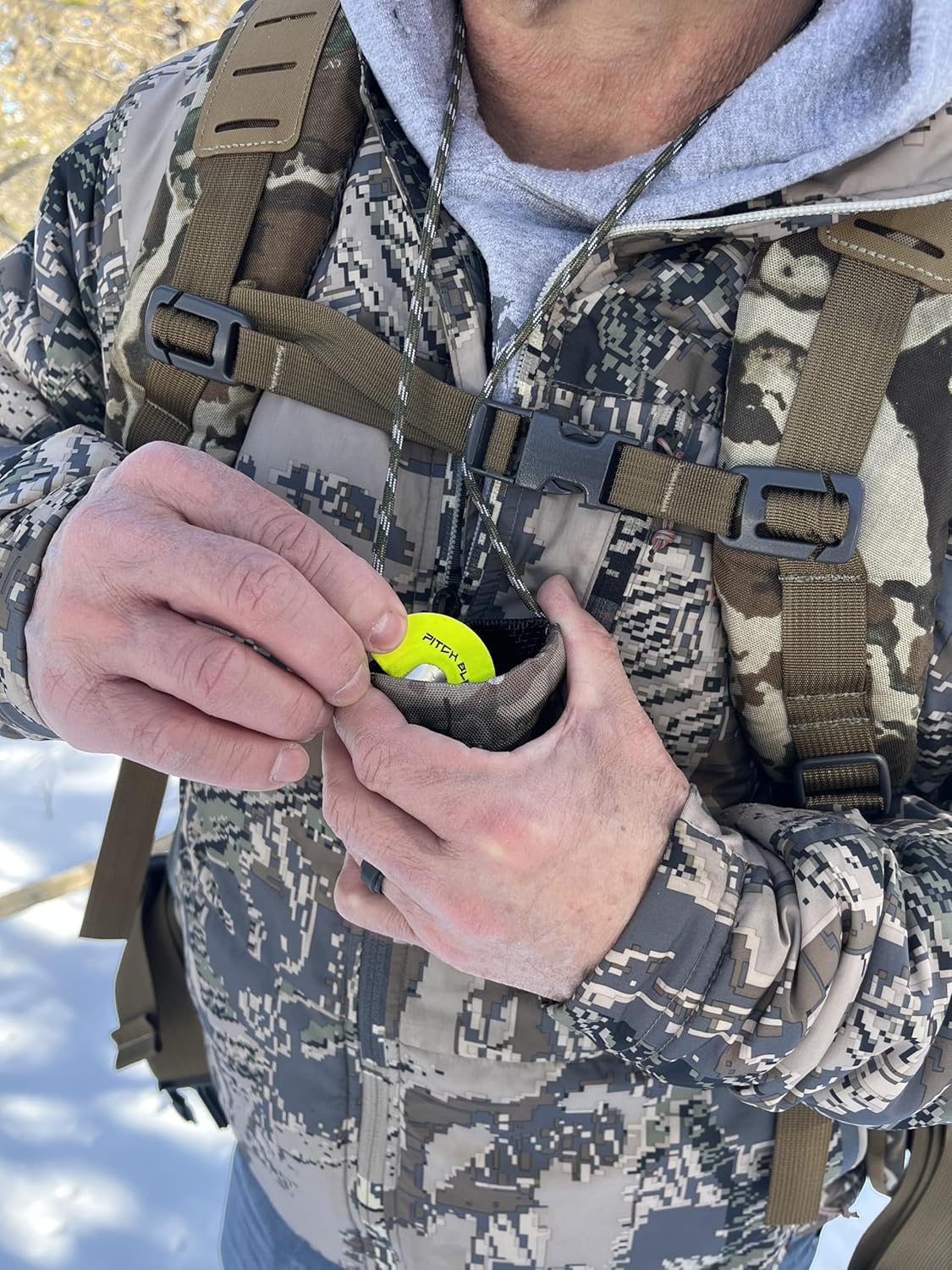 Reed Quiver Pouch - Diaphragm Mouth Call Holder for Elk, Turkey & Coyote Hunting | Quick-Access Design | Multicam Color | Breathable Mesh Back