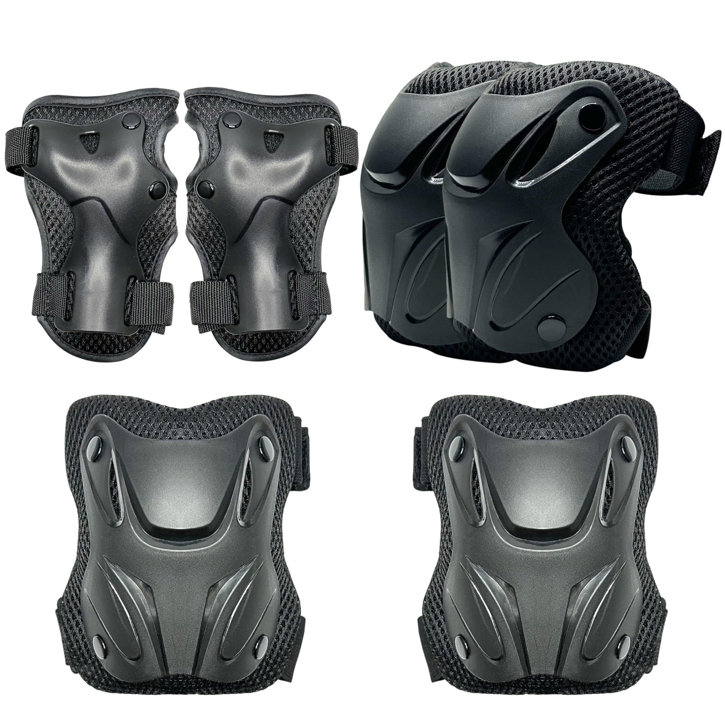 ENHERWE 12-16 Years Kids Youth Protective Gear Set,Include Knee Pads,Wrist Guards and Elbow Pads,Protective Gear Set for Inline Skating,Cycling,Bike Rollerblading and Kids Skateboard,Roller Skates
