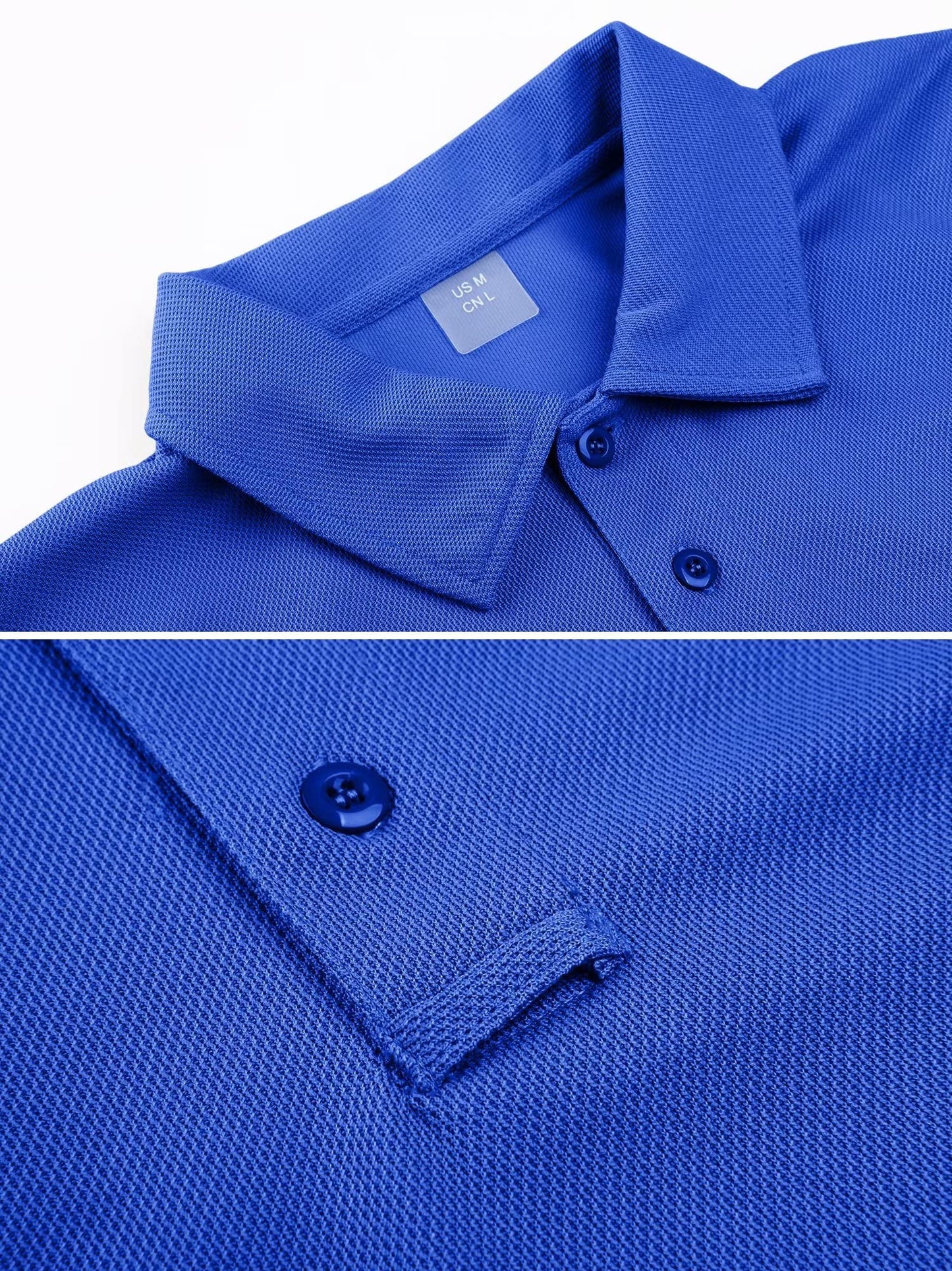 MAGCOMSEN Work Polo Shirts for Men Golf T-Shirts Quick Dry Shirts Summer Shirts Golf Polo Shirts for Men Blue XXL