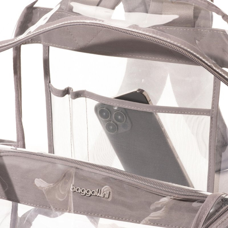 Baggallini Clear Backpack - Lightweight Large 11.5x 15.5x 6 Inch Clear Bag