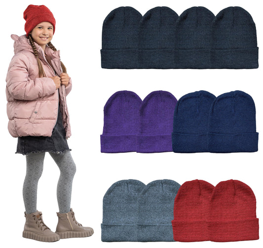 Yacht & Smith 12 Pack of Winter Beanie Hats Bulk for Men Women Kids, Wholesale Winter Hat Beanies