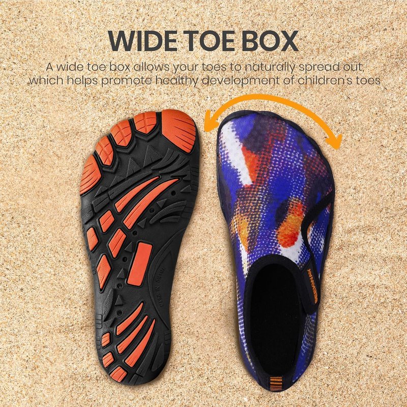 Kids' Barefoot Water Shoes - Quick-Dry Sand Shoes with Wide Toe Box for Hiking, Swimming, Beach & Pool | Non-Slip Toddler Footwear