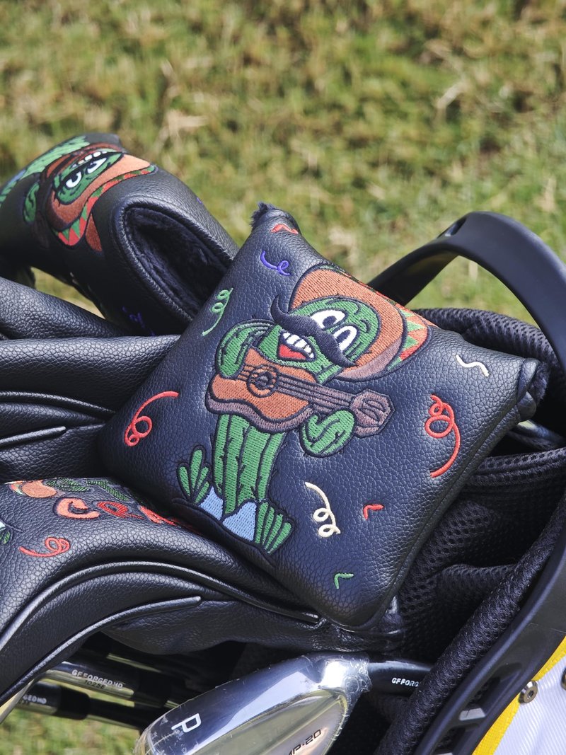 Studio Crafted Cinco De Mayo Sombrero Golf Square Mallet Putter Headcover Magnetic Closure Golf Putter Cover