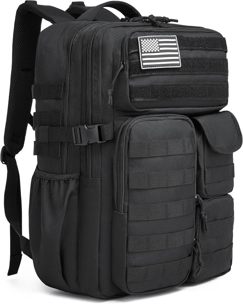 Tactical Backpack - Military Waterproof Outdoor Gear with Multiple Pockets | Black, 35L