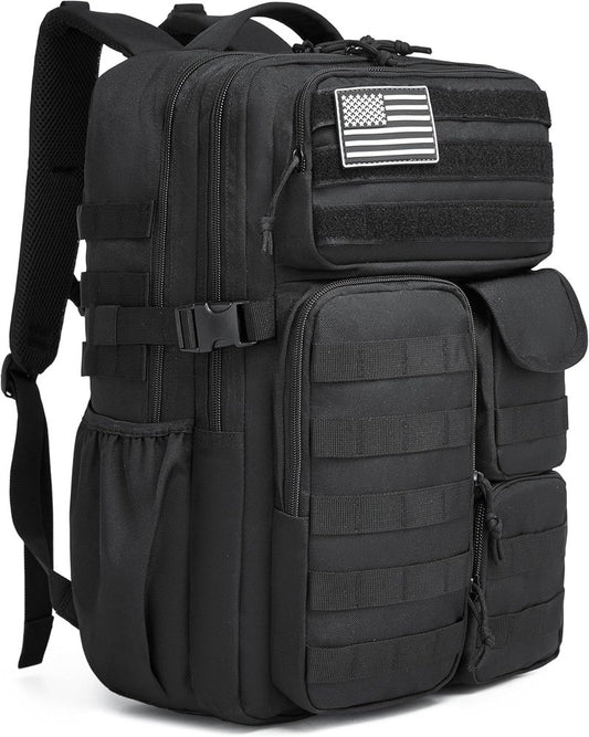 Tactical Backpack - Military Waterproof Outdoor Gear with Multiple Pockets | Black, 35L