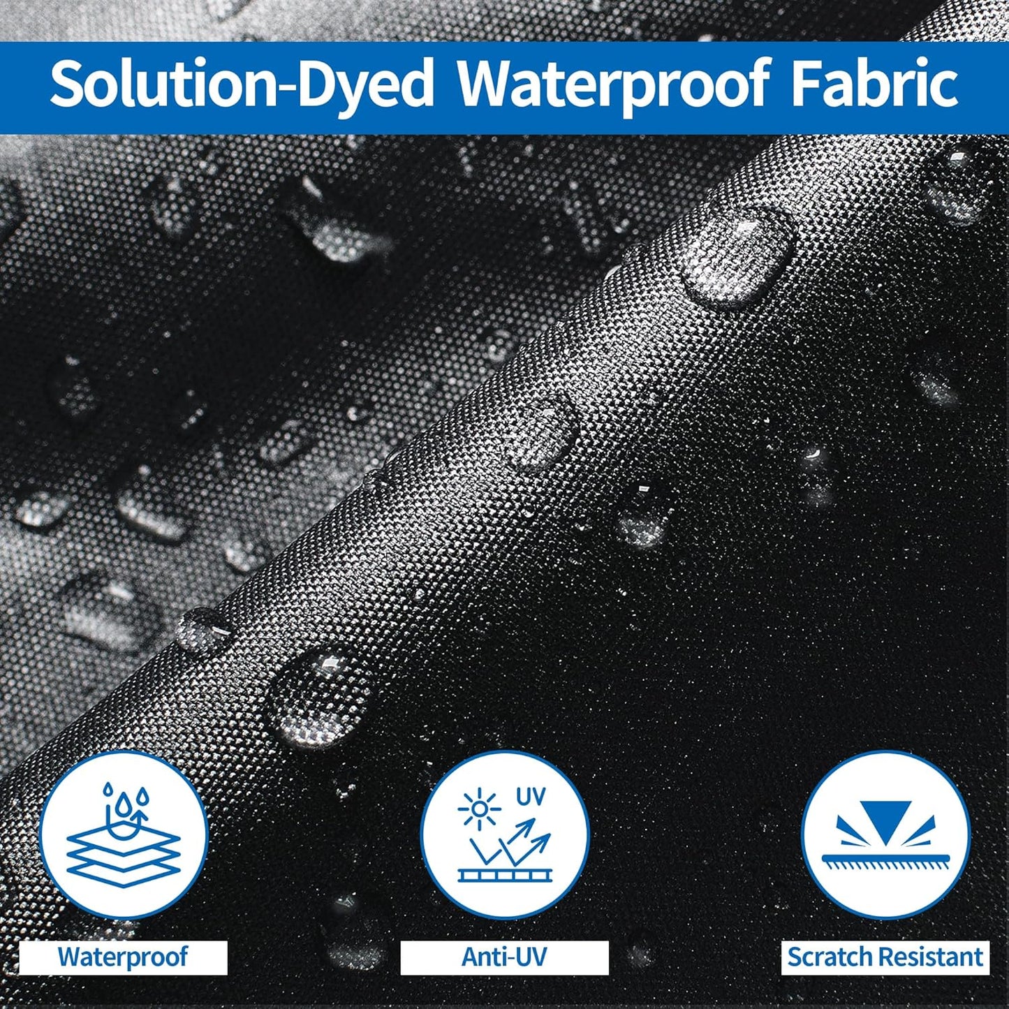 Trailerable Boat Cover - Heavy Duty Waterproof Tarp for V-Hull & Fishing Boats | Fits 14'-16' Length, 68" Width