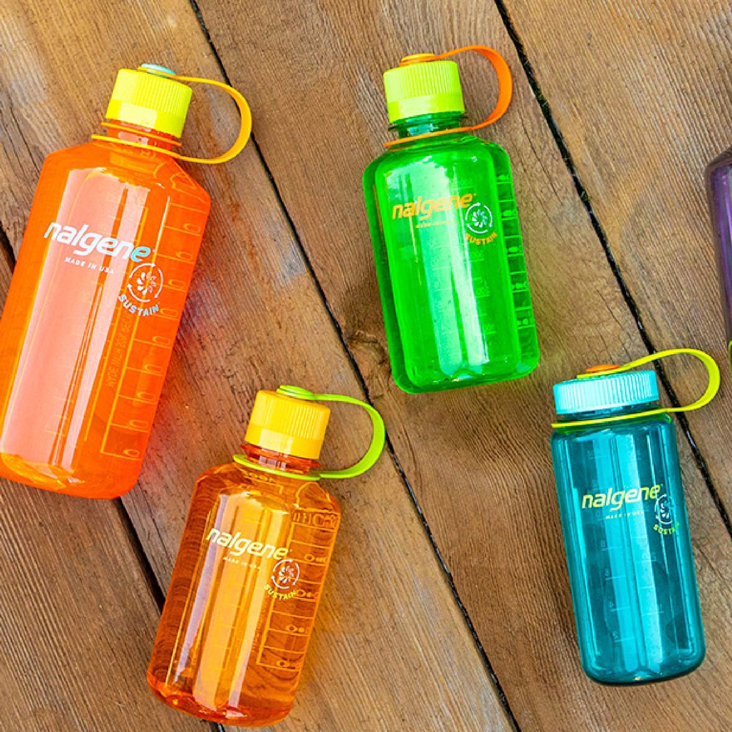 Nalgene Sustain Tritan BPA-Free Water Bottle Made with Material Derived from 50% Plastic Waste, 32 OZ, Narrow Mouth