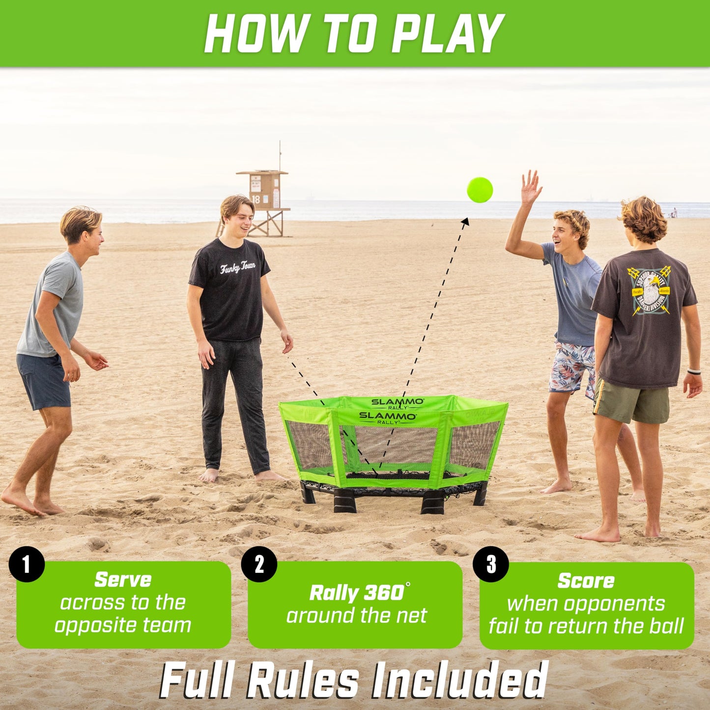 GoSports Slammo Rally Game Set - Roundnet with Longer Rallies