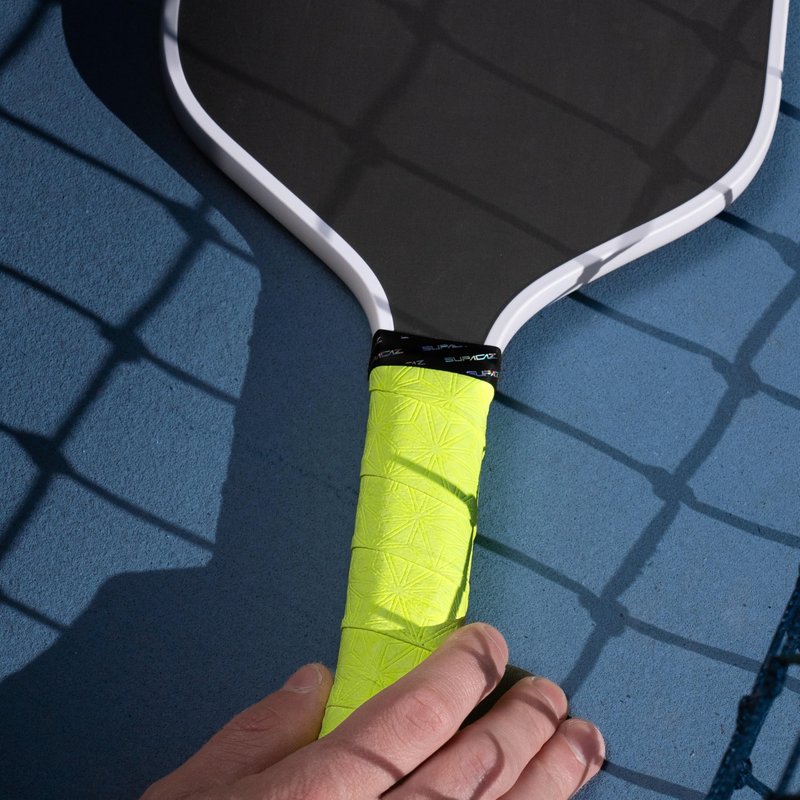Supacaz SupaSuave Neon Yellow Pickleball Overgrip - Tacky Pickleball Paddle Grip Tape Wrap - Pickle Ball Anti-Sweat Overwrap - 3pk