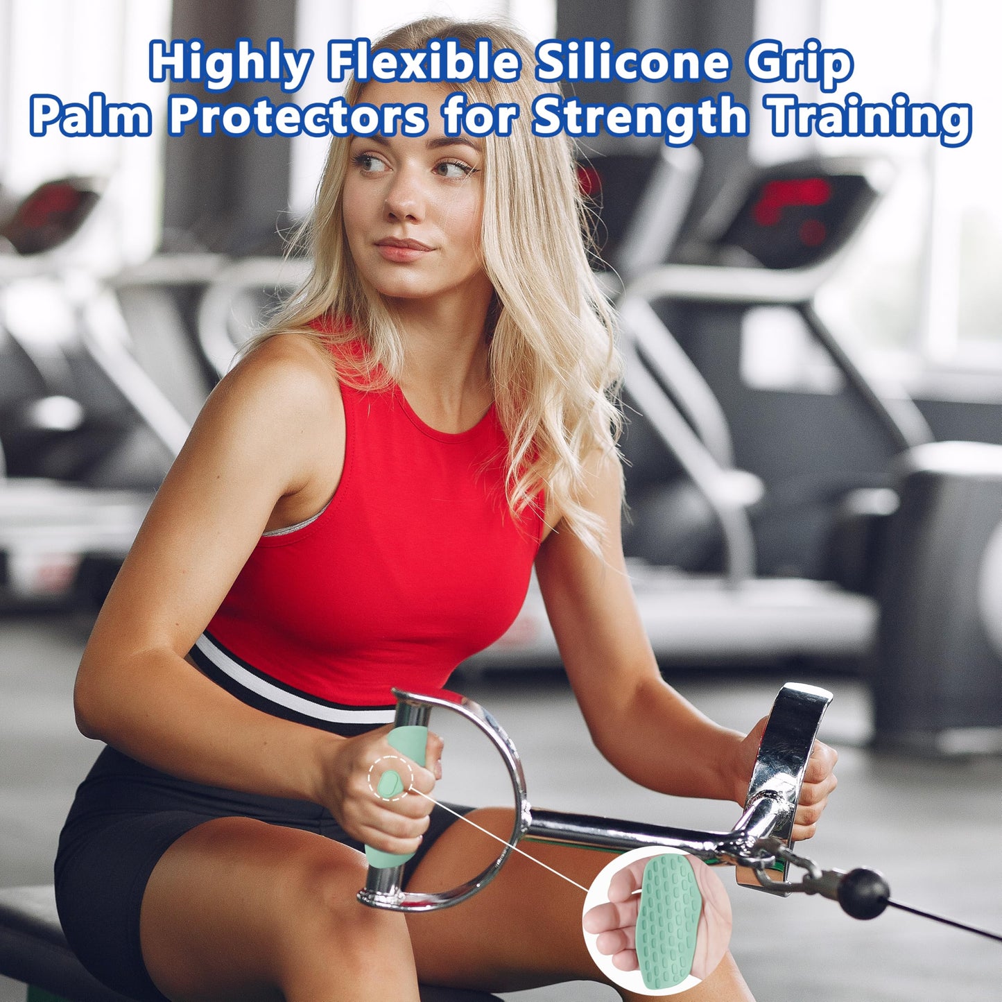 Epritliber Silicone Gym Grips for Weight Lifting,Workout Gloves Alternative