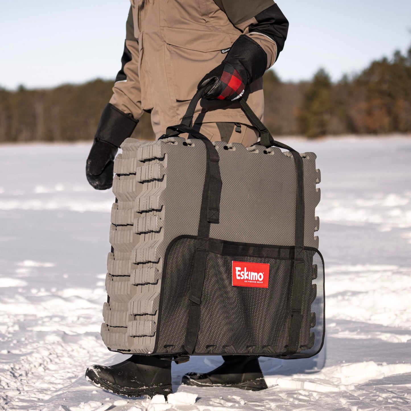 Eskimo® Floor Tile Kit (Small) with Carry Bag, 80 Square Feet, Insulating Foam Tiles, Ice Fishing Shelter Floor, 49453