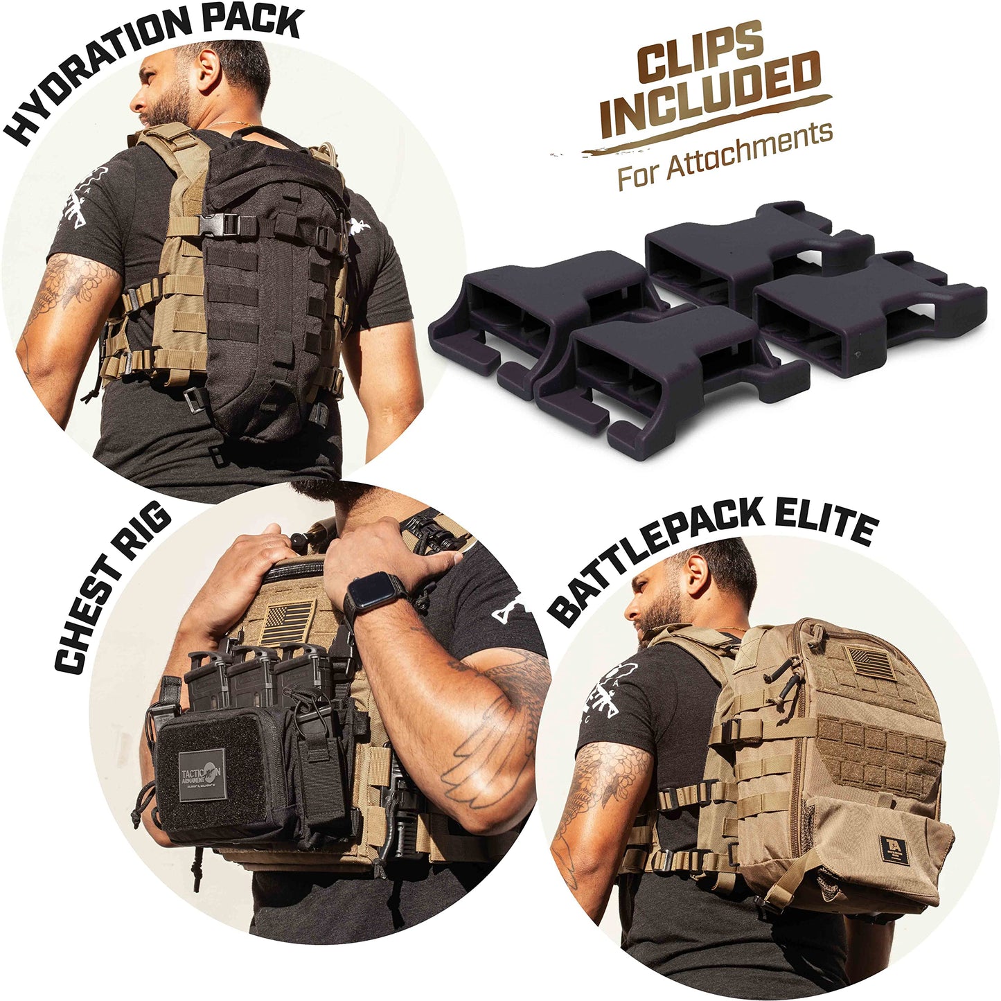 Tacticon Vest Elite | Combat Veteran Owned Company | Tactical Vest for Men | Lightweight Adjustable 500D Vests with Laser Cut MOLLE