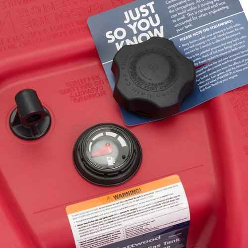attwood 8806LPG2 EPA and CARB Certified 6-Gallon Portable Marine Boat Fuel Tank with Gauge