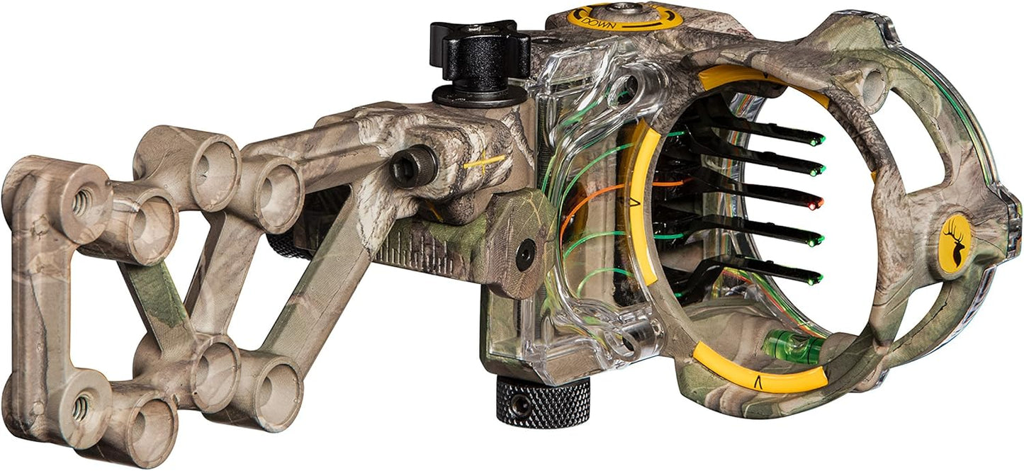 Trophy Ridge 5-Pin Bow Sight - React H5 Precision Targeting | Adjustable Brightness & Durable Design
