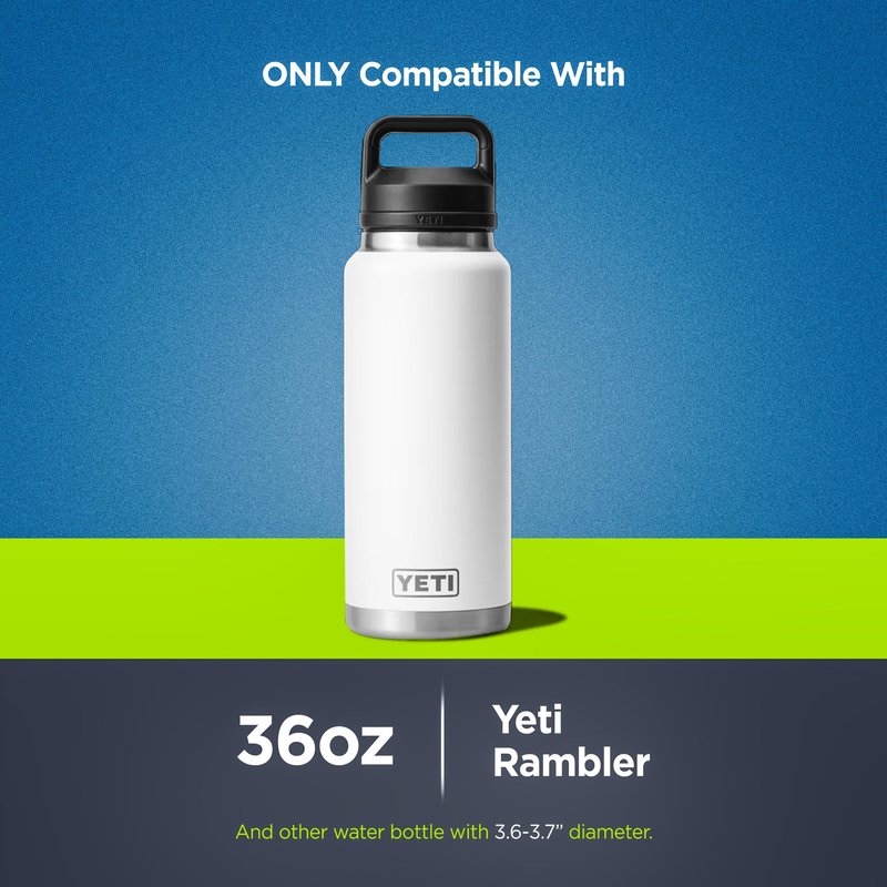 ENCASED Custom Hand Strap Boot Designed for 36oz YETI Rambler - Protective Water Bottle Holder with Adjustable Neoprene Carrying Handle (Only fits YETI Rambler 36oz Models)