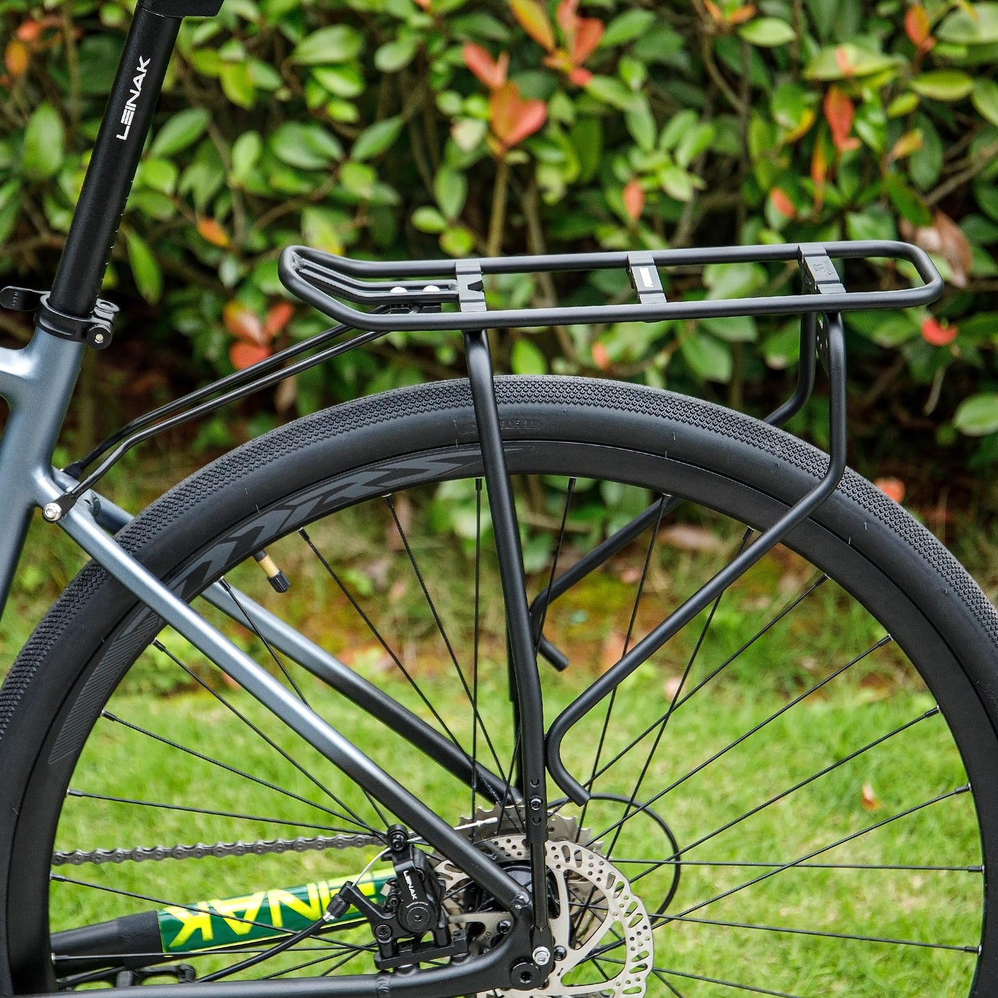 Bike Rear Rack - Bicycle Pannier Rack Compatible with MIK System, Bike Cargo Rack for Disc Brake/Non-Disc Brake Mount - Height Adjustable for 26"-29" Frames