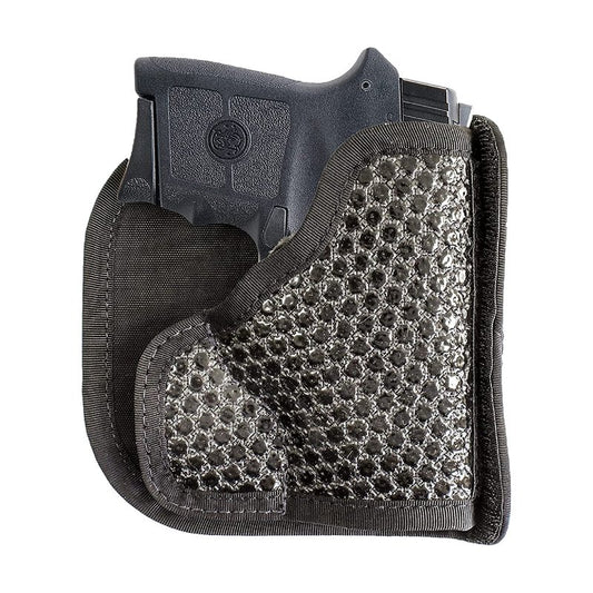 DeSantis Superfly Pocket Holster - Concealed Carry, Fits the S&W BODYGUARD 380CAL, S&W M&P BODYGUARD WITH CRIMSON TRACE LASER - Ambidextrous, Black