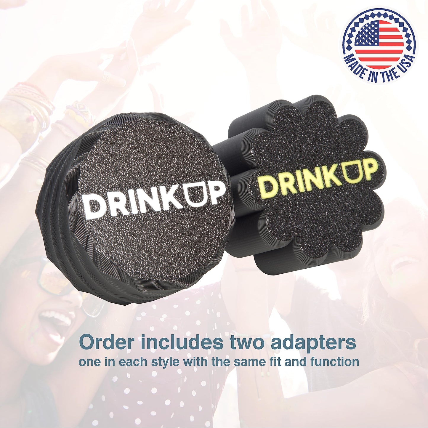 DrinkUp (2 Pack) 12oz Can Adapter for 16oz YETI Can Coolers - Fits MiiR CamelBak RTIC BrüMate, Colster or Insulator for Tallboys - Spacer Extension for 16oz Can coolers use 12oz cans