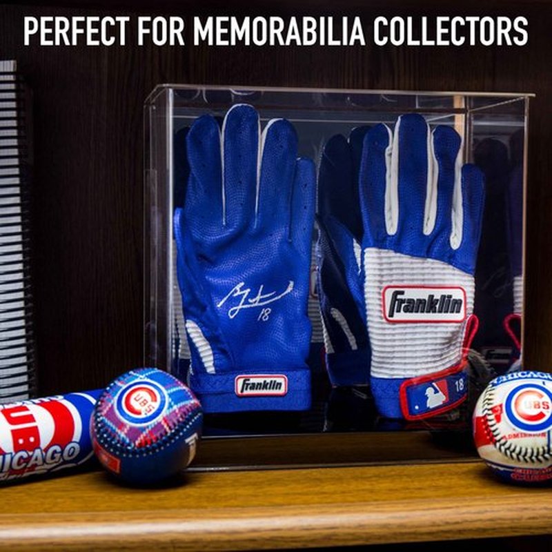 Franklin Sports Official Batting Glove Display Case - Baseball/Softball - Plexiglass - Mirrored/Autograph Display