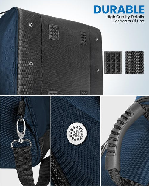 OutdoorMaster Boot Bag POLAR BEAR - 50L Ski Boots and Snowboard Boots Bag, Excellent for Travel with Waterproof Exterior & Bottom - for Men,Women and Youth - Blue