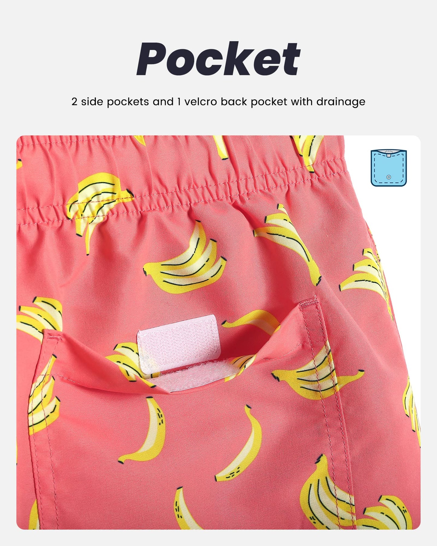 maamgic Mens Swim Trunks Quick Dry Swim Shorts with Mesh Lining Funny Swimwear Bathing Suits 7inch Banana X-Large