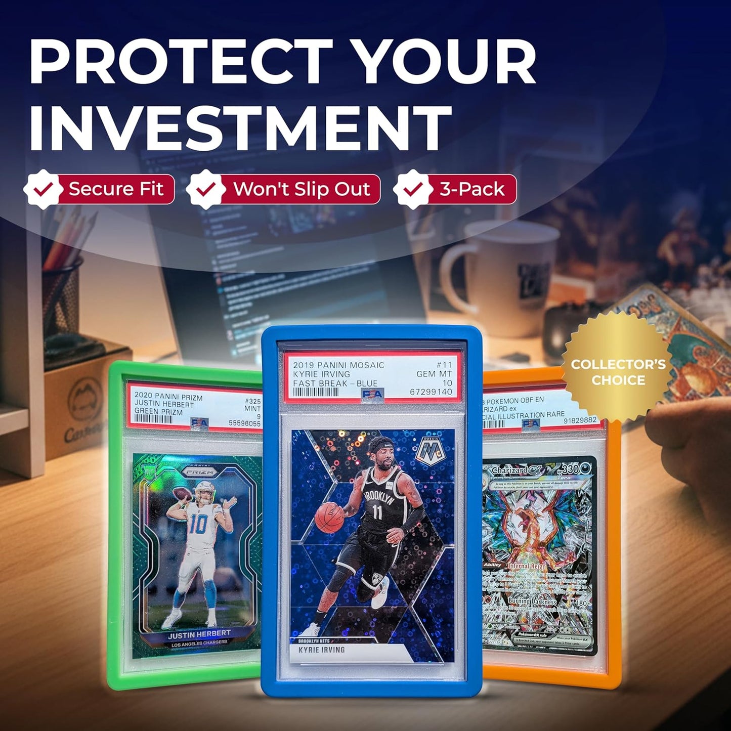 PSA Slab Guard 5 Pack - Graded Card Protector & Bumper | Multicolor Slab Armor Case
