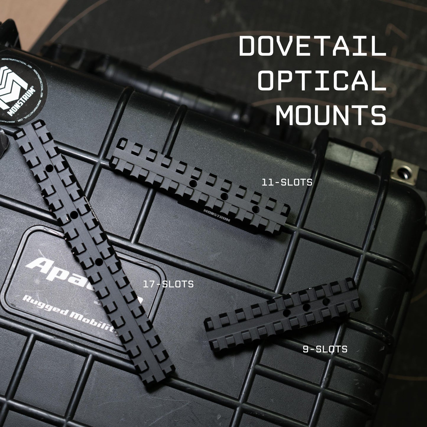 Monstrum Low Profile Dovetail to Picatinny Mount | 9 Slot