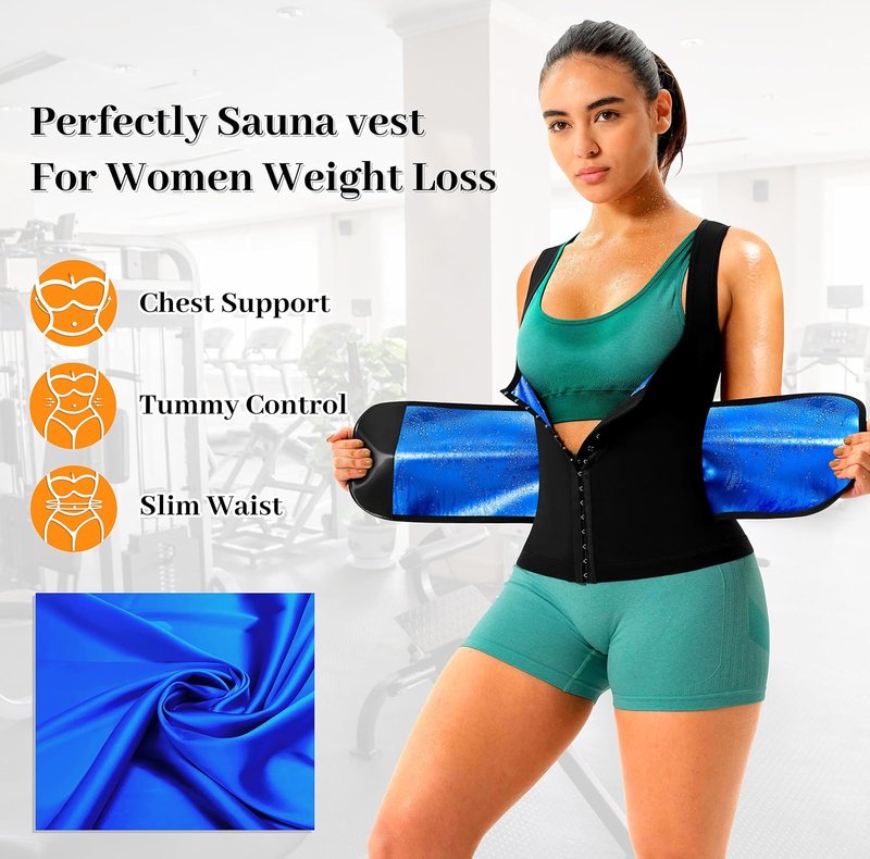 Slimming Sauna Suit for Women - Heat Trapping Sweat Vest | Adjustable Belt, Breathable Design