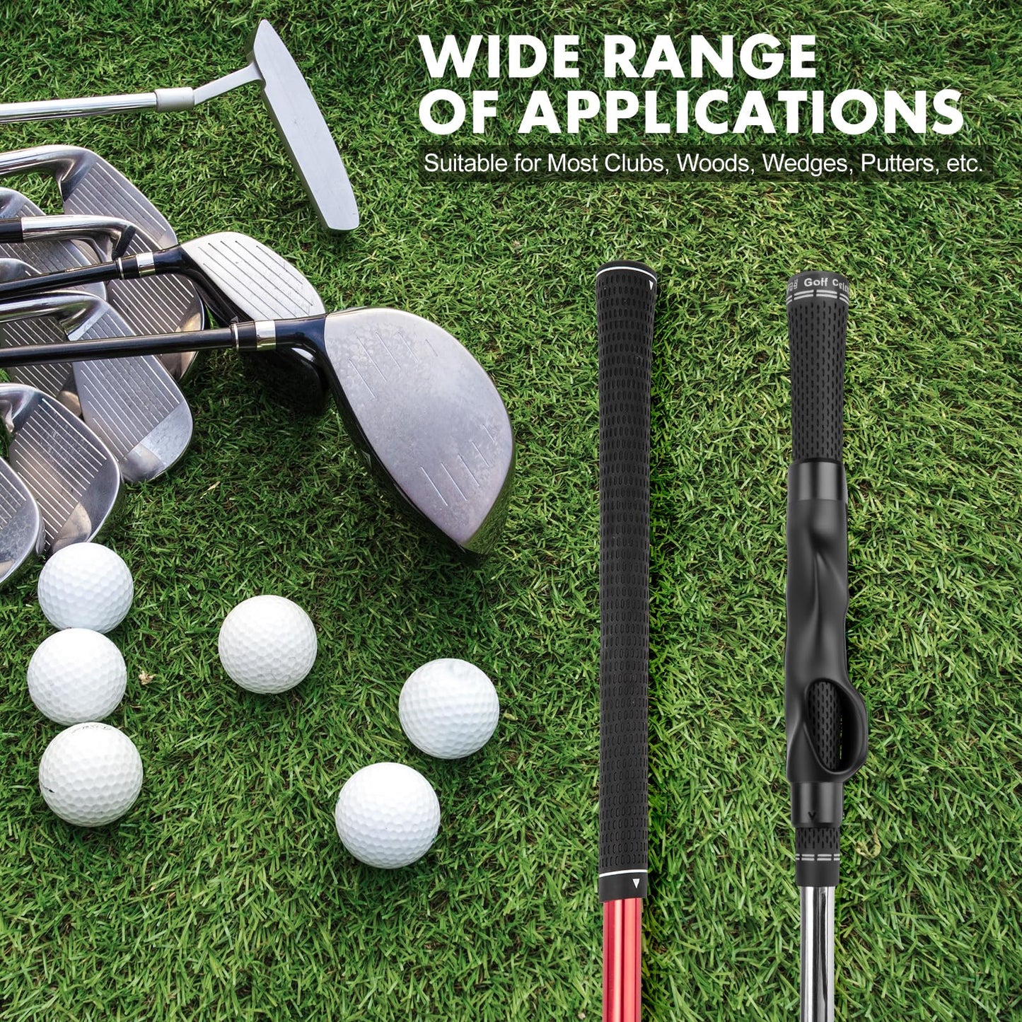 Golf Grip Trainer Golf Practice Tool, Easy To Carry to the Practice Area, Golf Swing Trainer Ensure the Right Grip Every Time, Golf Grip Training Aid, Improve Your Swing Rhythm,Golf Gifts (Black）