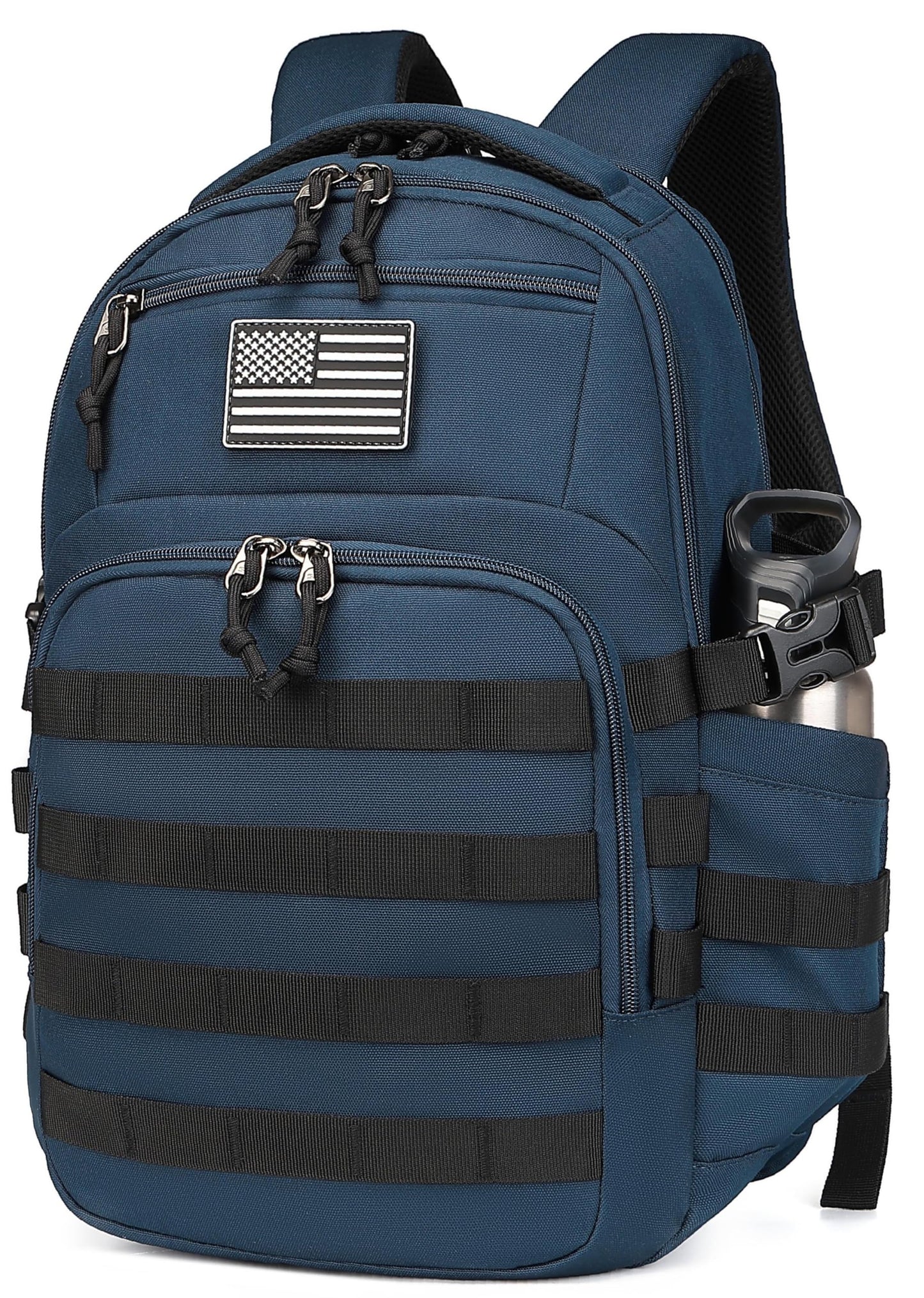 Wotony Military tactical backpack, backpack for men black small tactical assault bag (blue, 20 inch)