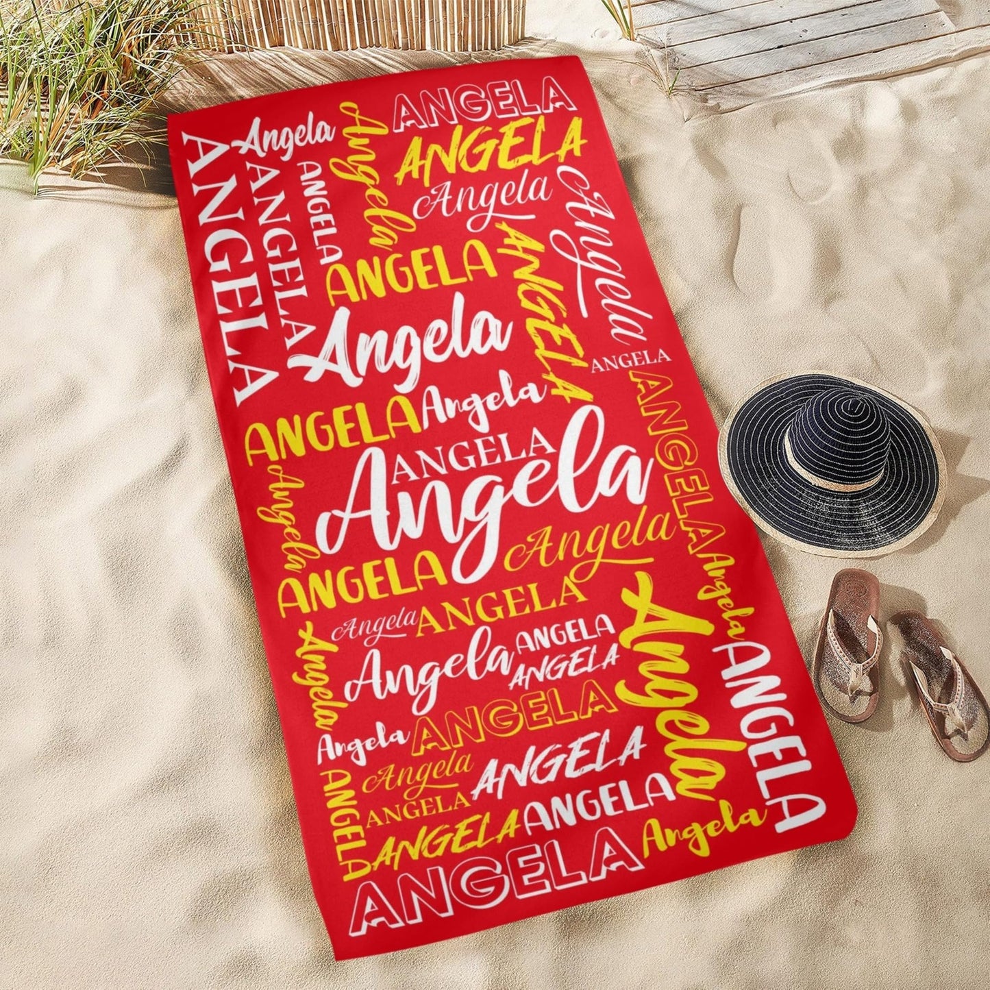 Esmtuaij Personalized Beach Towels for Kids and Adults, Custom Beach Towels with Name, Custom Quick-Drying Travel & Pool & Beach Towels,Customized Gifts for Women & Men & Children