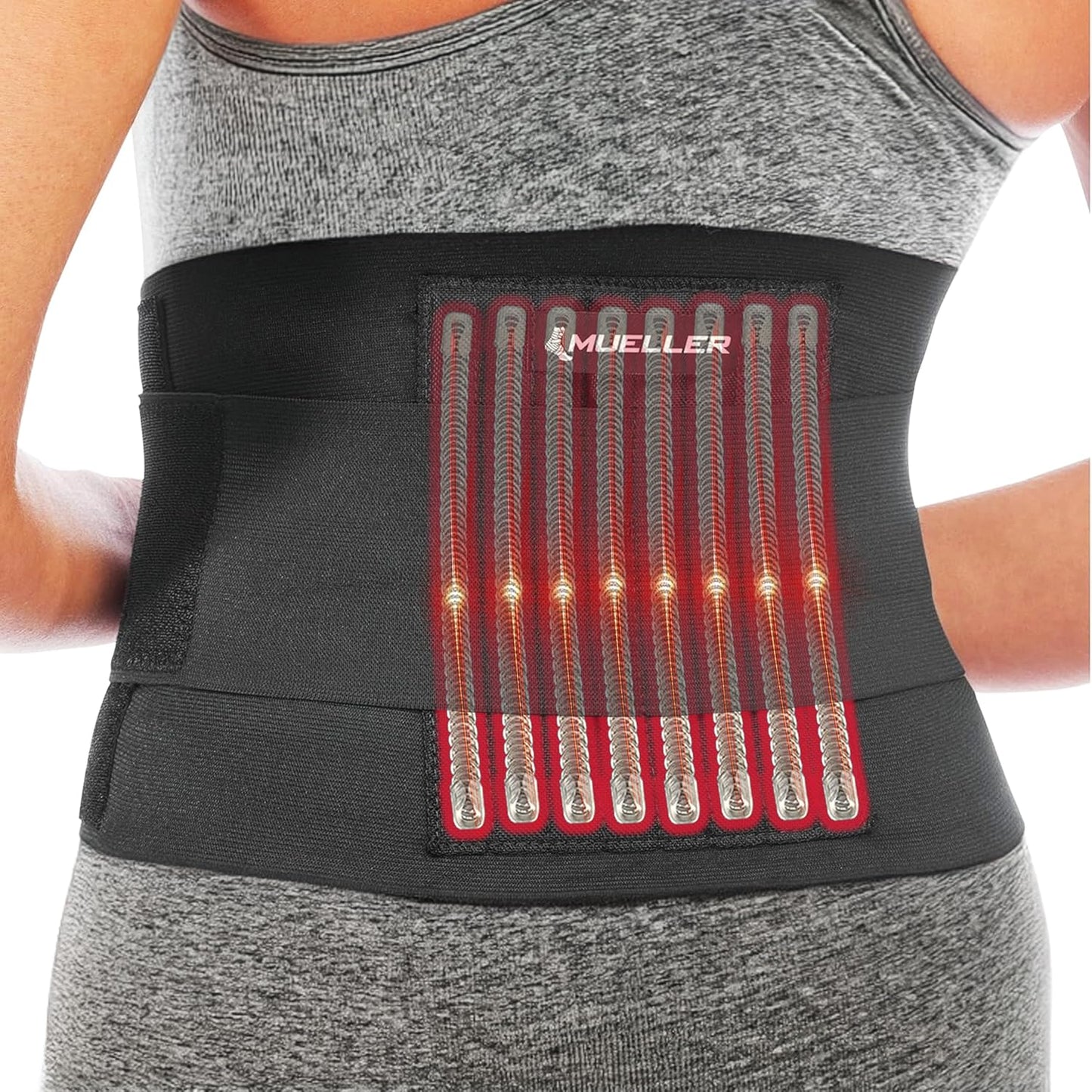 MUELLER Adjustable Back Brace for Pain Relief | Support for Upper & Lower Back, Sciatica, Scoliosis - Black