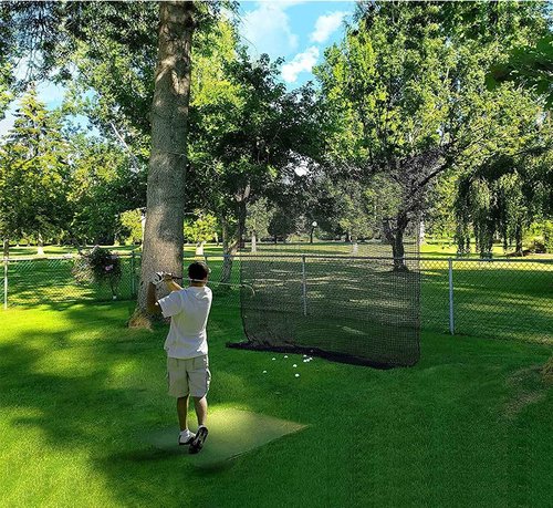Aoneky Golf Hitting Practice Net 10ftx10ft /10ftx15ft, Square Mesh 1in x1in, Rope 3mm - Golf Training Netting Barrier Baseball Indoor Outdoor Garden(10ft x 15ft)