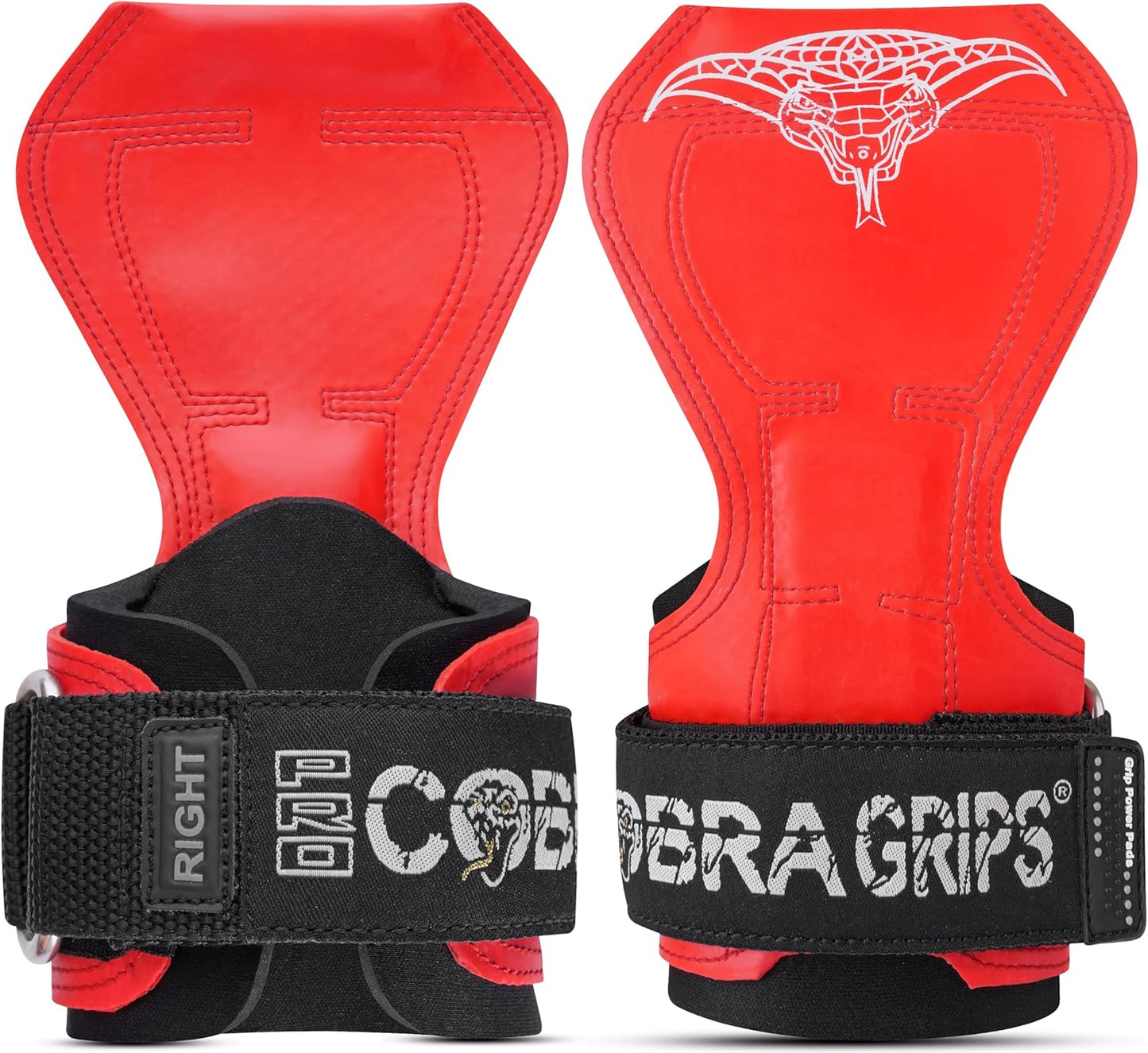 Cobra Grips Weight Lifting Gloves - Adjustable Neoprene Padded Wrist Wraps | Heavy Duty for Deadlifts