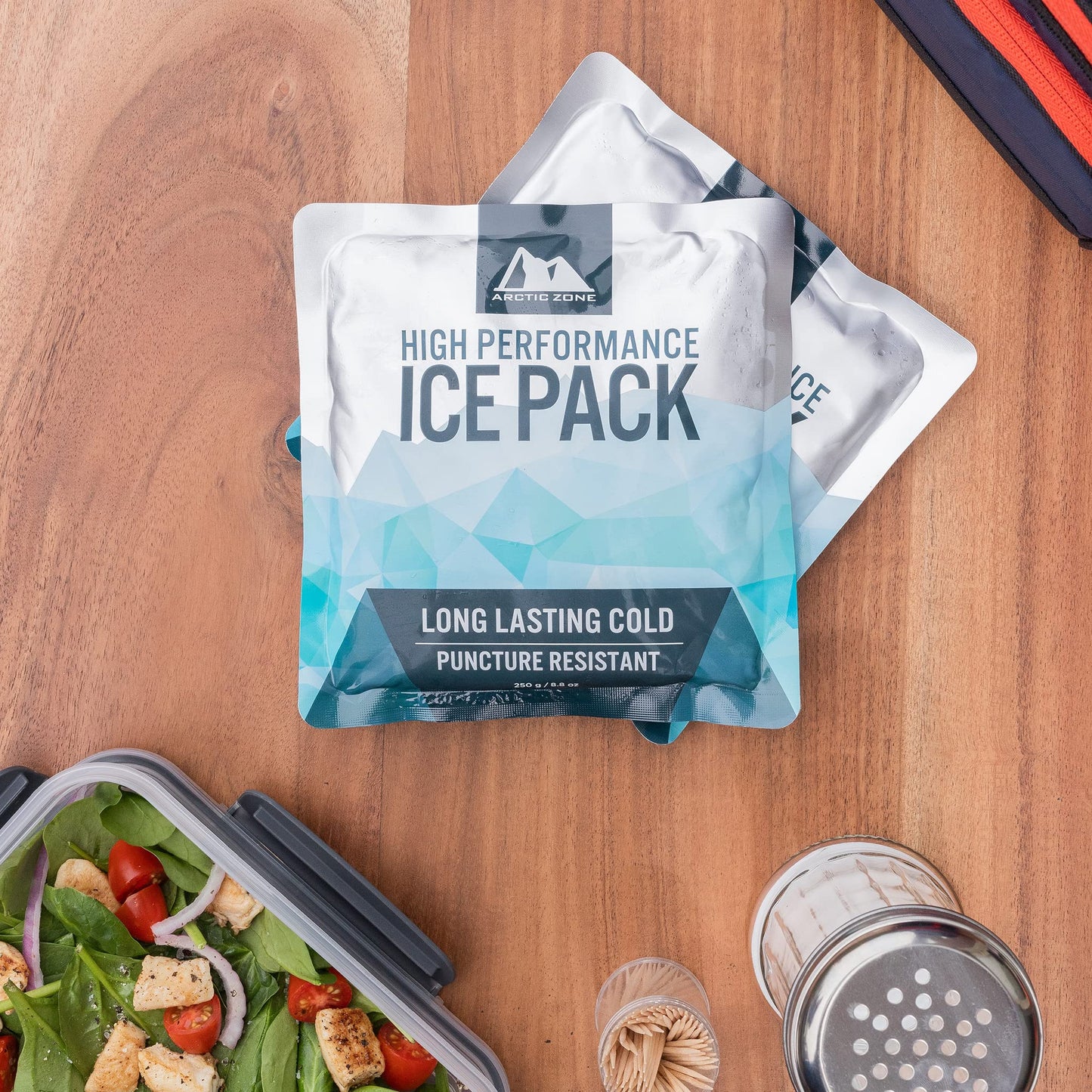 Arctic Zone High Performance Ice Pack for Lunch Boxes, Bags, or Coolers, Set of 2-250 Grams Each