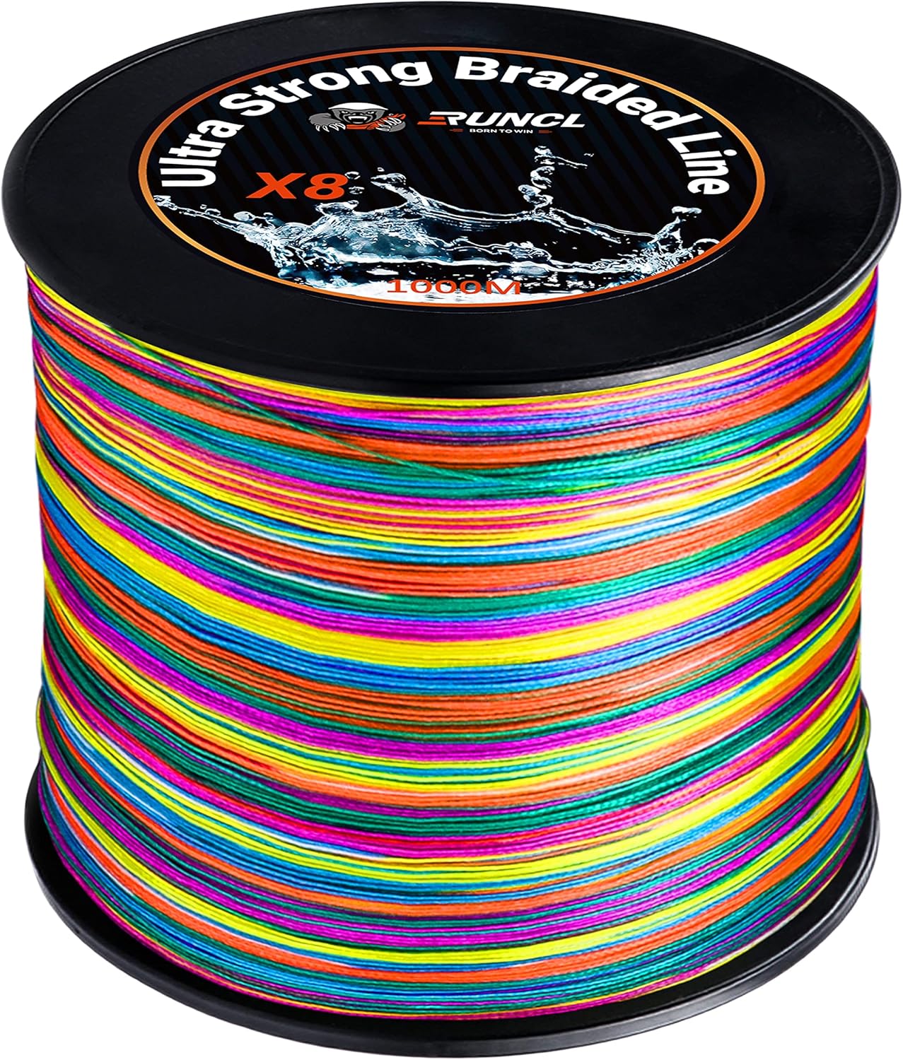 RUNCL Braided Fishing Line - High Visibility, Super Strong, Abrasion Resistant | 328yds to 1093yds, 12lb to 100lb