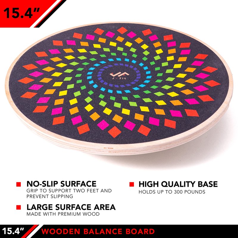 JFIT Balance Board, 15.4", Kaleidoscope