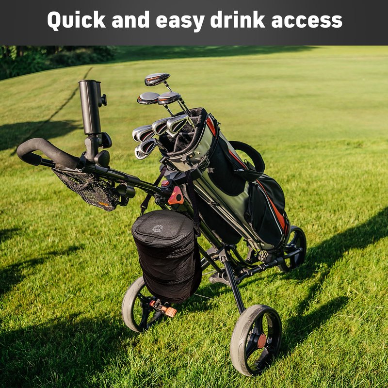 InTheZone Golf Cart Cooler – Soft-Sided, Collapsible, Insulated Cooler Bag | Attaches to Cart Basket or Fender | Durable, Leakproof, Portable – Great Gift for Golfers.
